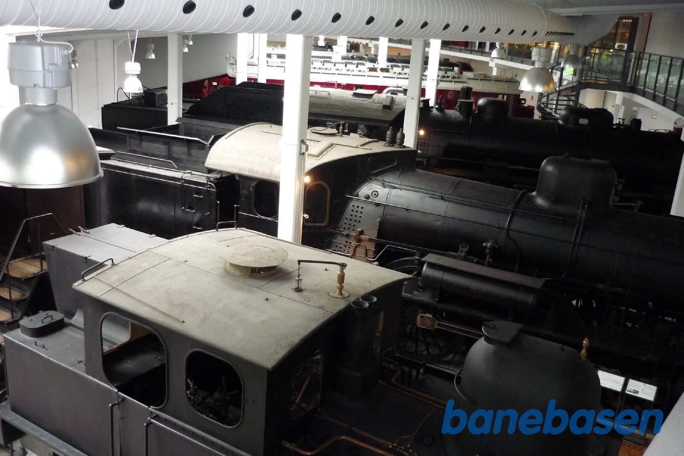 Danmarks Jernbanemuseeum. Udsigt over museumshallen Danmarks Jernbanemuseeum. Udsigt over museumshallen