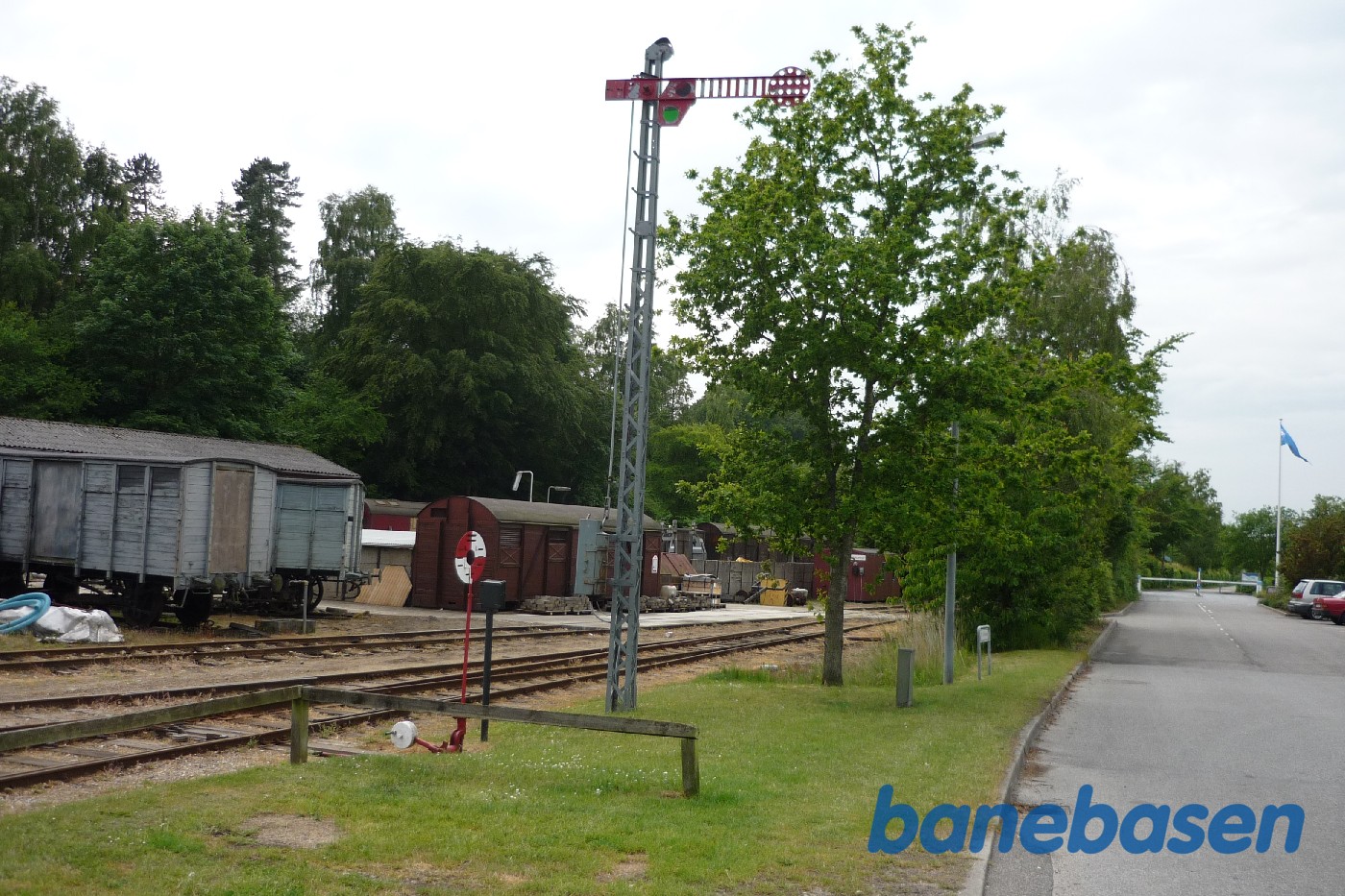 Mariager station. Udkørselssignal Mariager station. Udkørselssignal