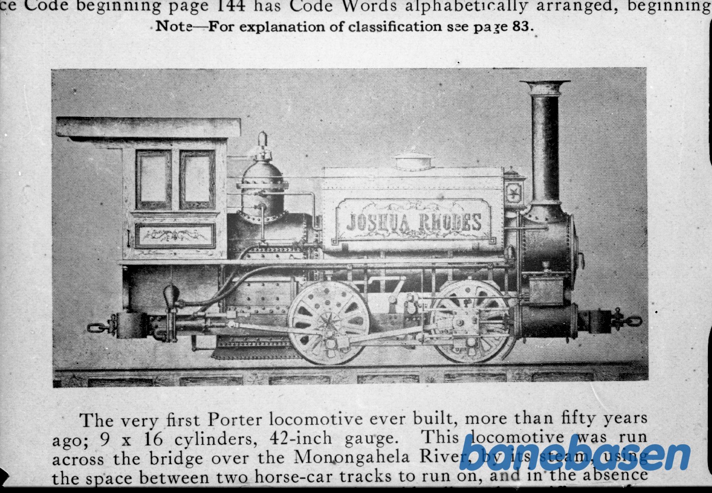 Damplokomotiv "Joshua Rhodes" (H.K.Porter 1867) Damplokomotiv "Joshua Rhodes" (H.K.Porter 1867)