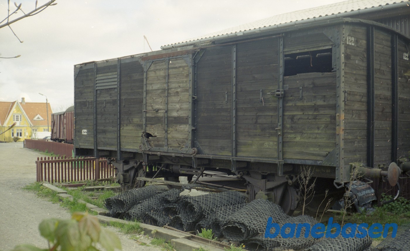 Godsvogn GDS Qc 122 på Græsted station Godsvogn GDS Qc 122 på Græsted station