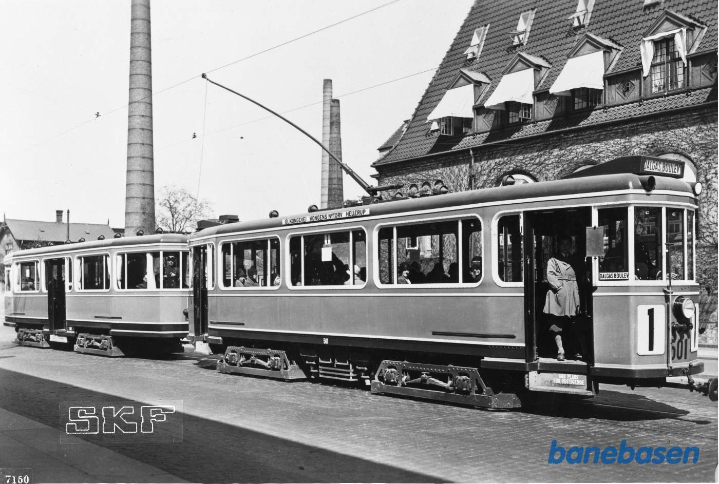 Reklame for SKF. Lundinvogn forsynet med SKF rullelejer Reklame for SKF. Lundinvogn forsynet med SKF rullelejer