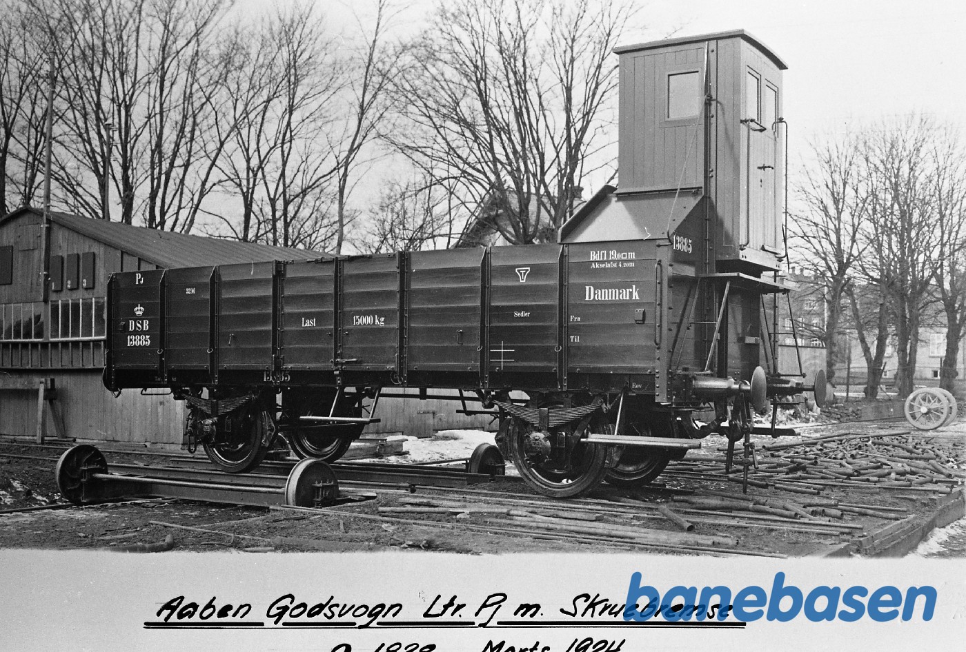 DSB Åben godsvogn med Skruebremsebremse Ltr PJ DSB Åben godsvogn med Skruebremsebremse Ltr PJ