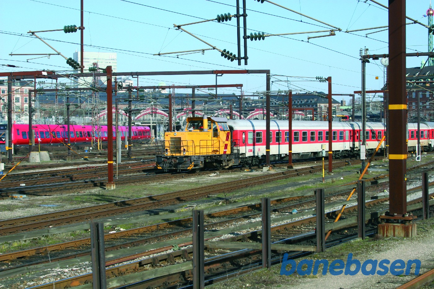 Rangering med vogne fra nattoget til/fra Tyskland Rangering med vogne fra nattoget til/fra Tyskland