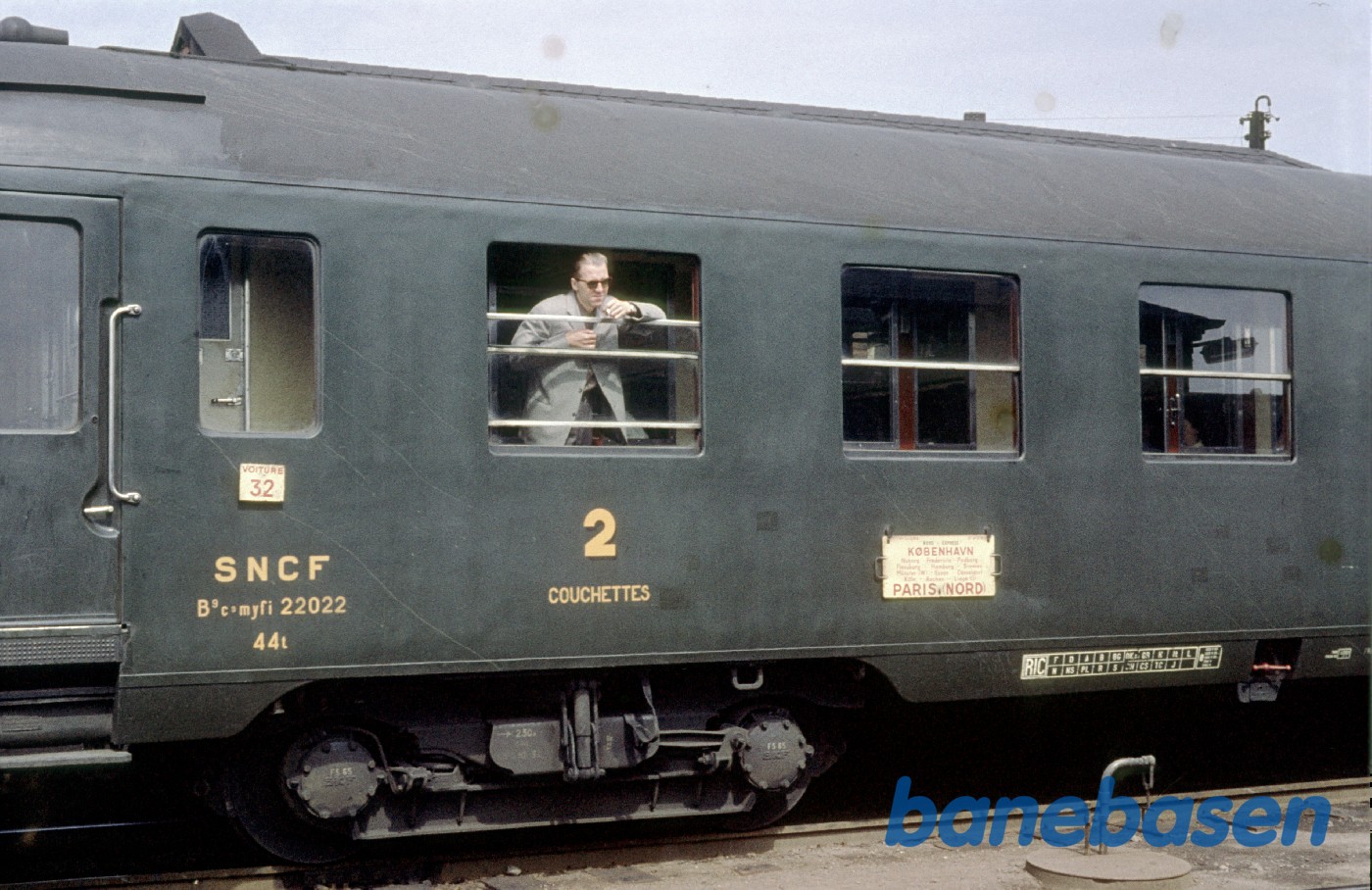 Fransk liggevogn i løb København-Paris i Nordekspres Fransk liggevogn i løb København-Paris i Nordekspres