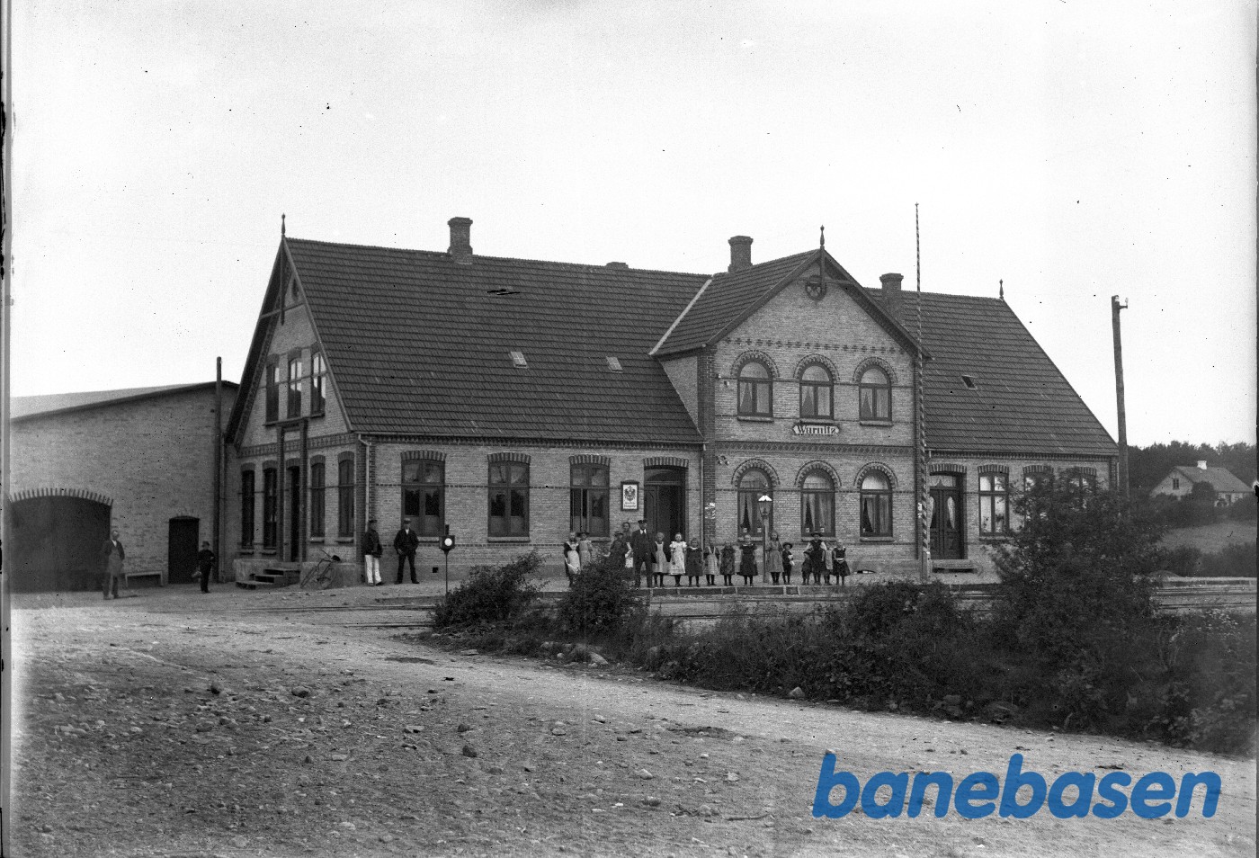 Varnæs (Warnitz) stationskro i tysk tid Varnæs (Warnitz) stationskro i tysk tid