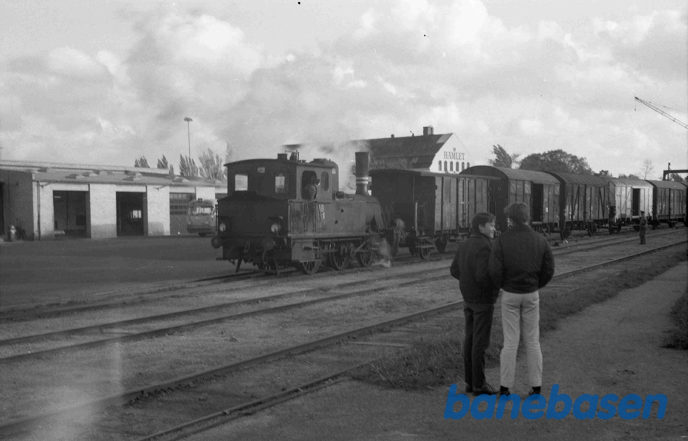 Damplokomotiv F 8 med godstræk Damplokomotiv F 8 med godstræk