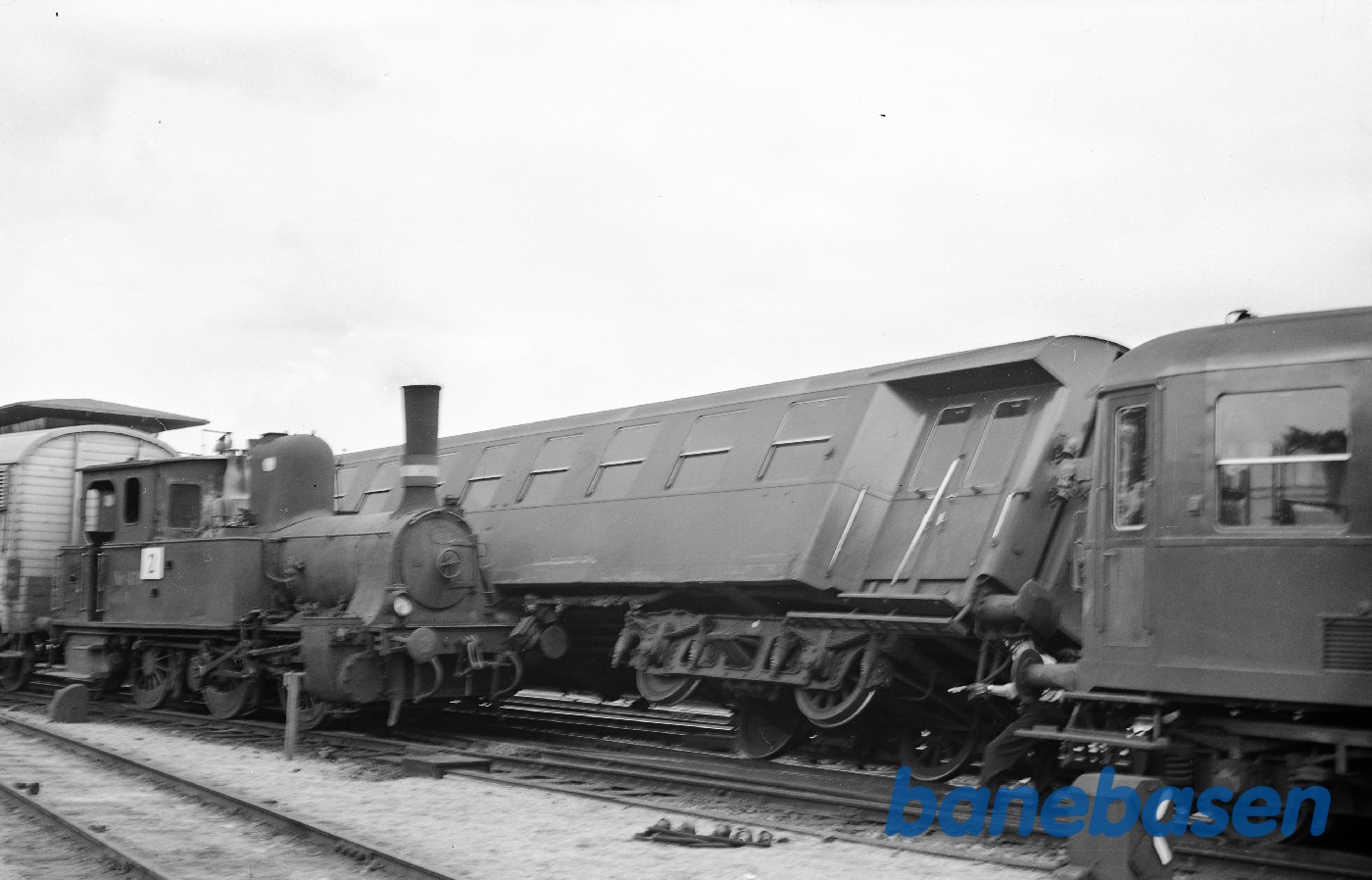 Rangeruheld med F 479 og væltet CLS-styrevogn Rangeruheld med F 479 og væltet CLS-styrevogn