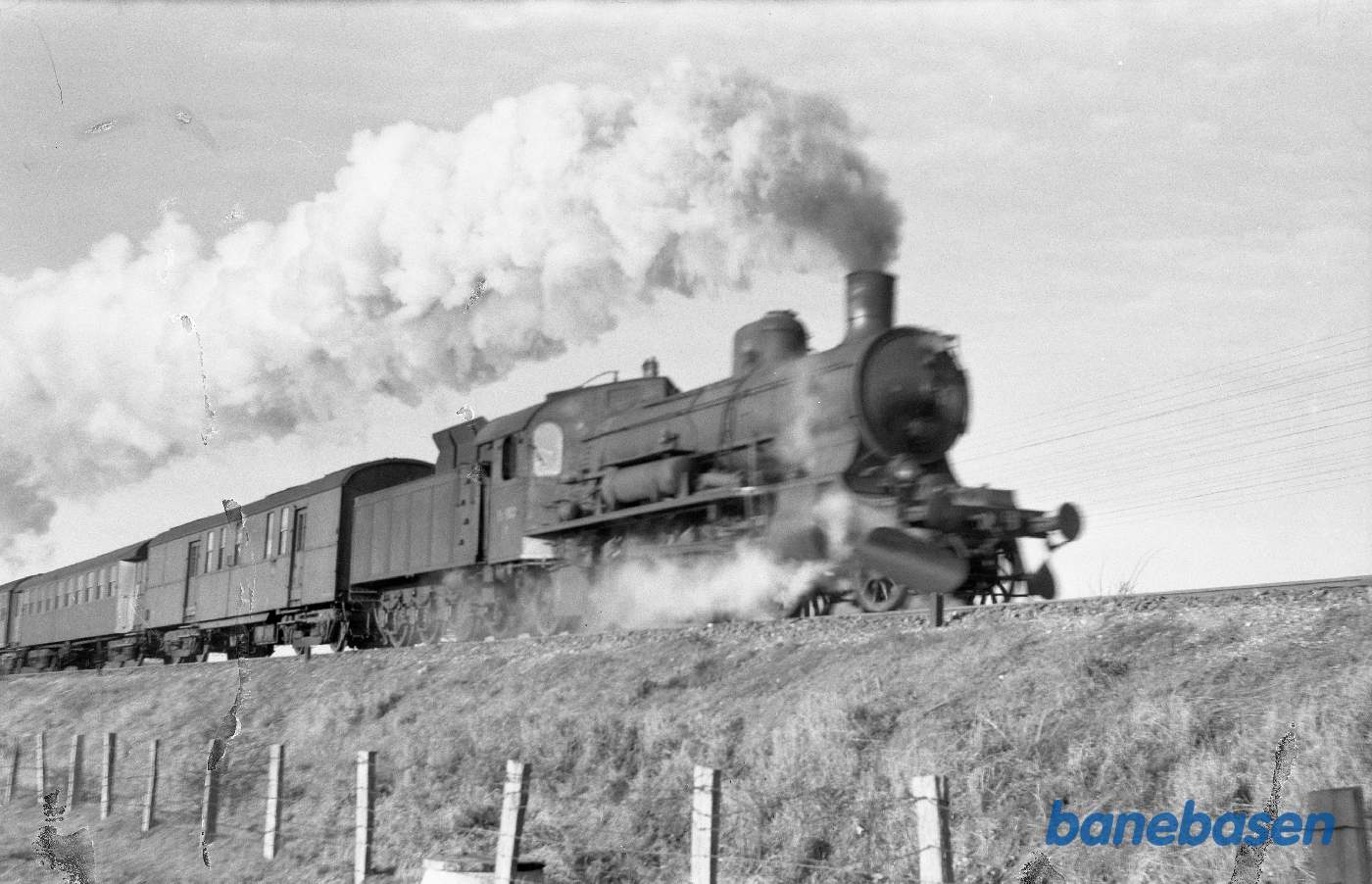 P-maskine med persontog