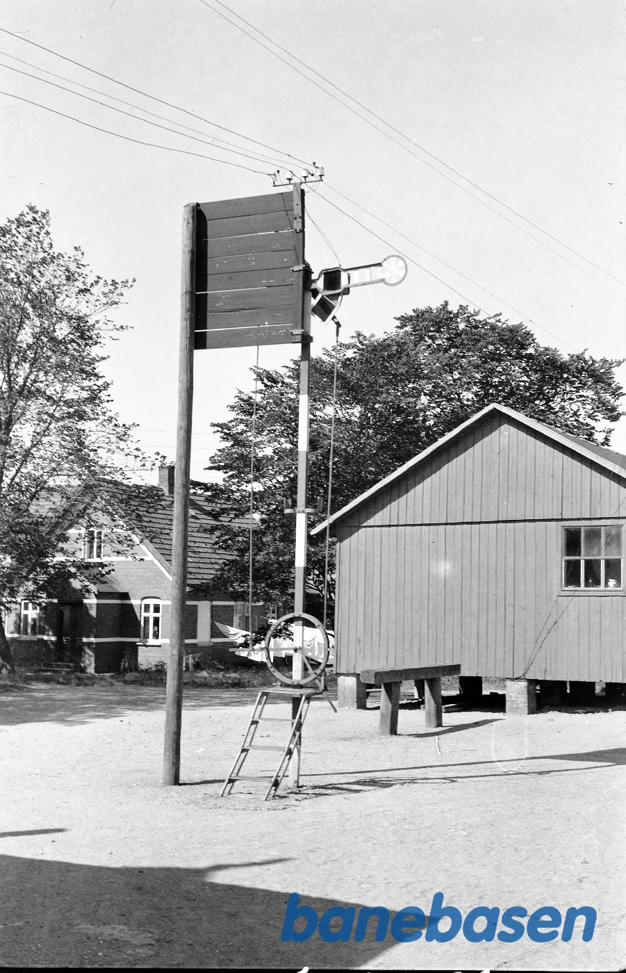 Signalmast og baggrundsplade Signalmast og baggrundsplade