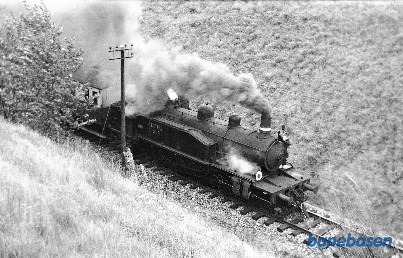 Damplokomotiv 9 med særtog for jernbane-entusiaster