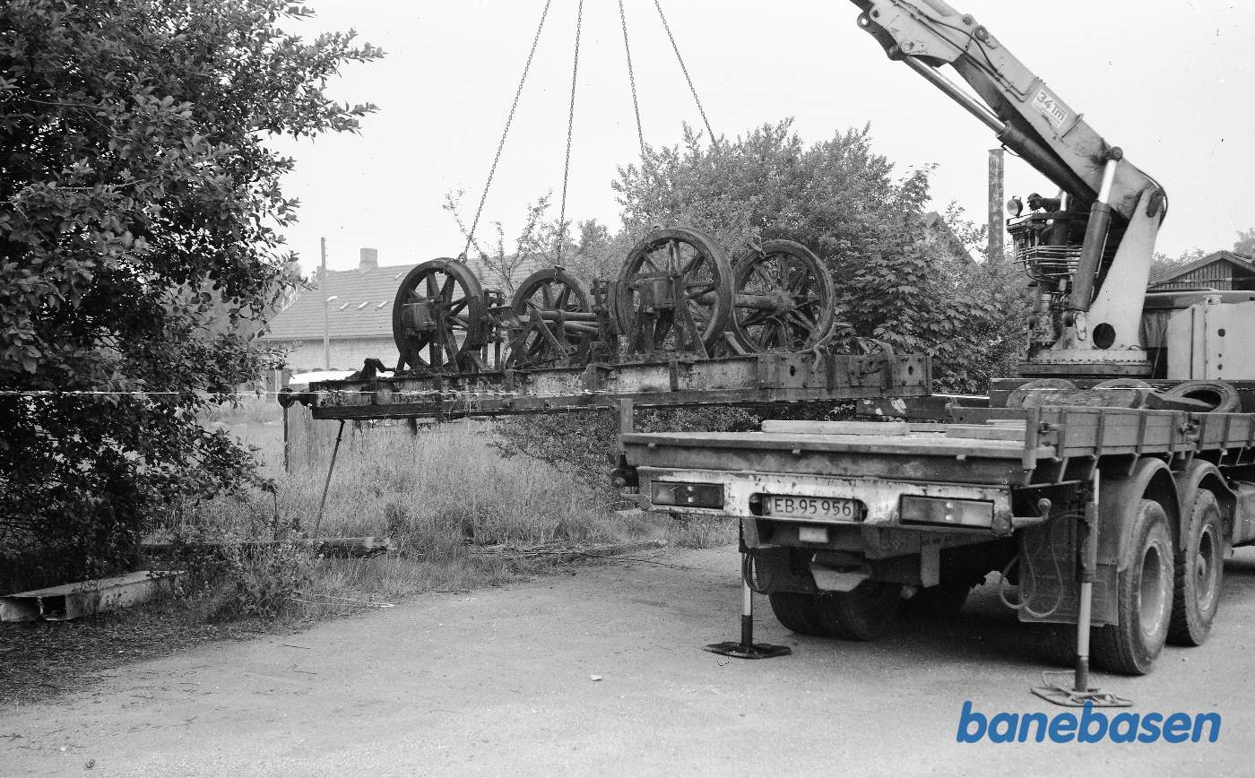 Aflæsning af undervogn fra FJ kalkvogn Z 509509 (til brug for FJ "Bistadet")