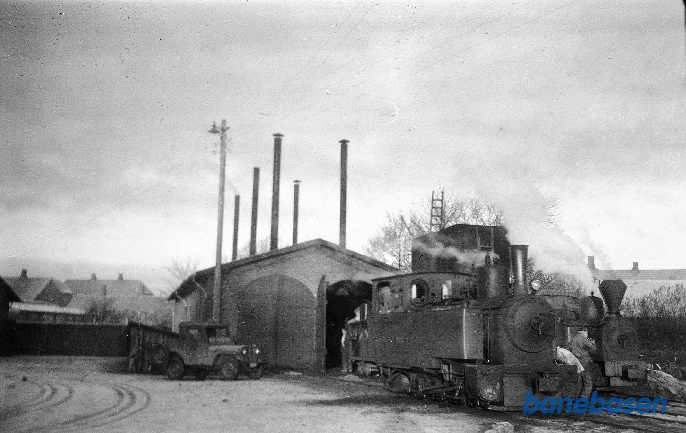 Damplokomotiver ved remisen