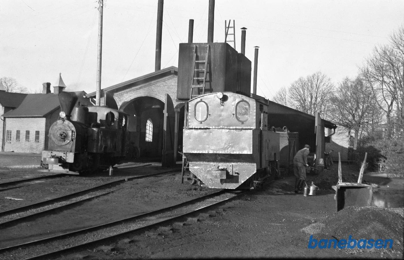 Damplokomotiver ved remisen