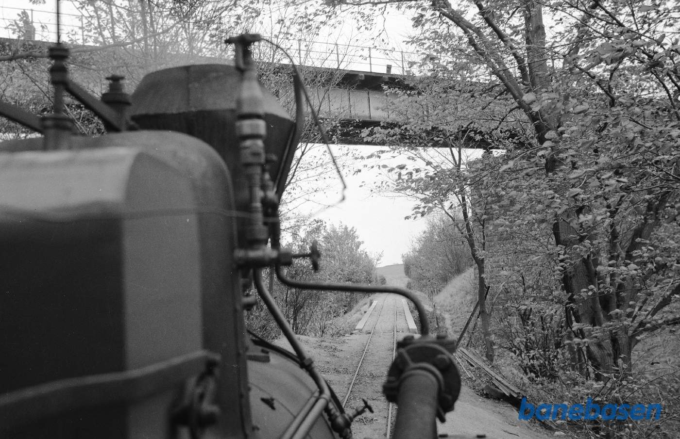 Vue fra damplokomotiv No. 2 ved broen over Vårby å Vue fra damplokomotiv No. 2 ved broen over Vårby å