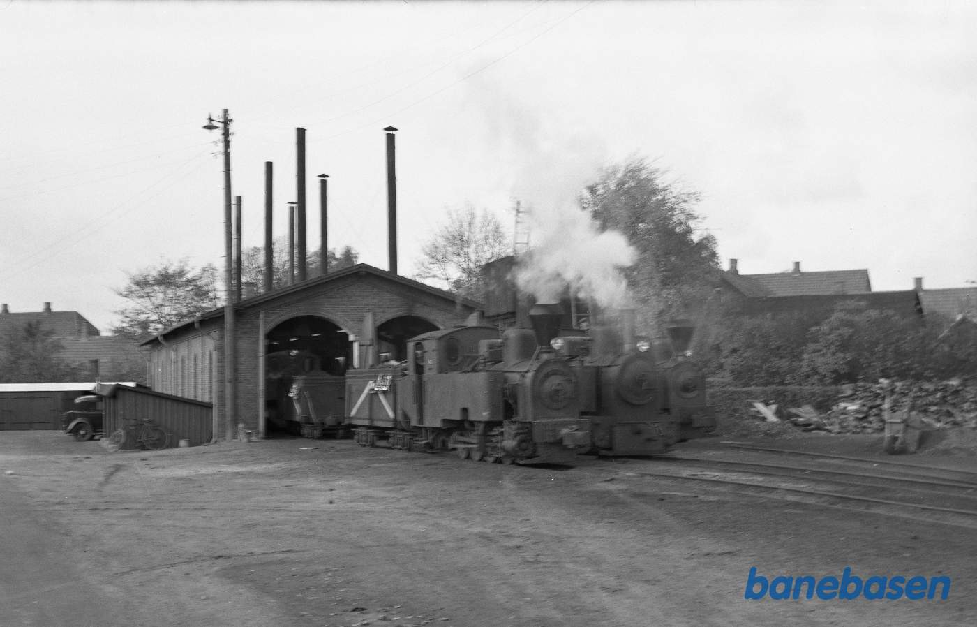 Damplokomotiver ved remisen