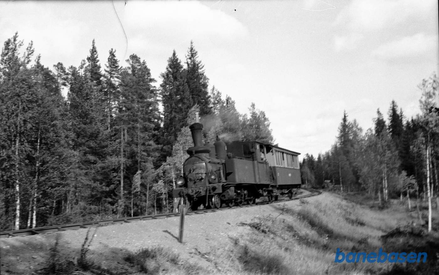 Sidste damp-persontog mellem Jädraås og Björnmossen med lokomotiv nr. 13