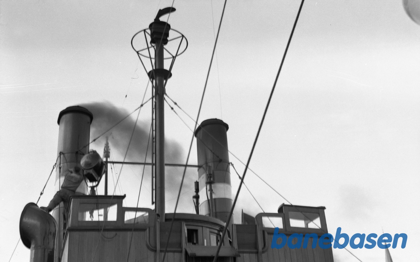 D/F Glyngøre, styrehus og skorstene D/F Glyngøre, styrehus og skorstene