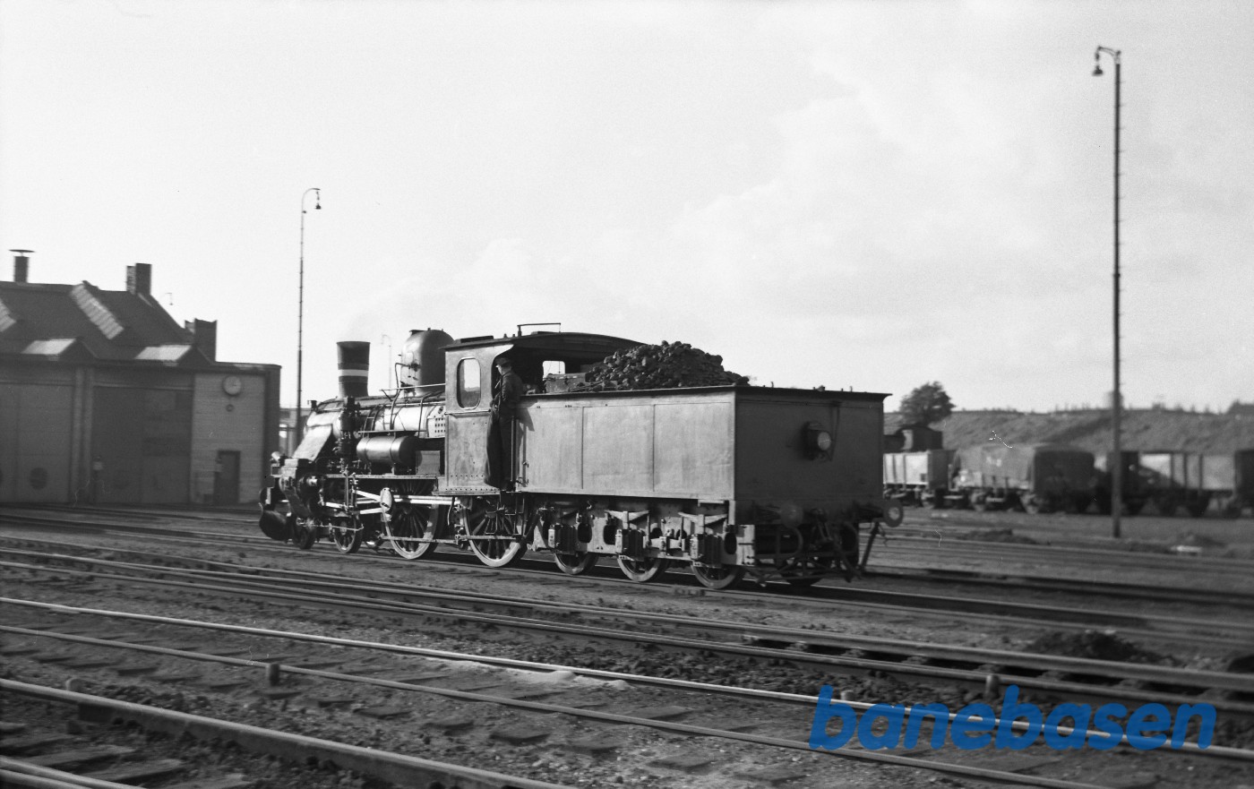 Damplokomotiv K 582 efter prøvetur forinden DJK-særtog 15/10-61 Damplokomotiv K 582 efter prøvetur forinden DJK-særtog 15/10-61