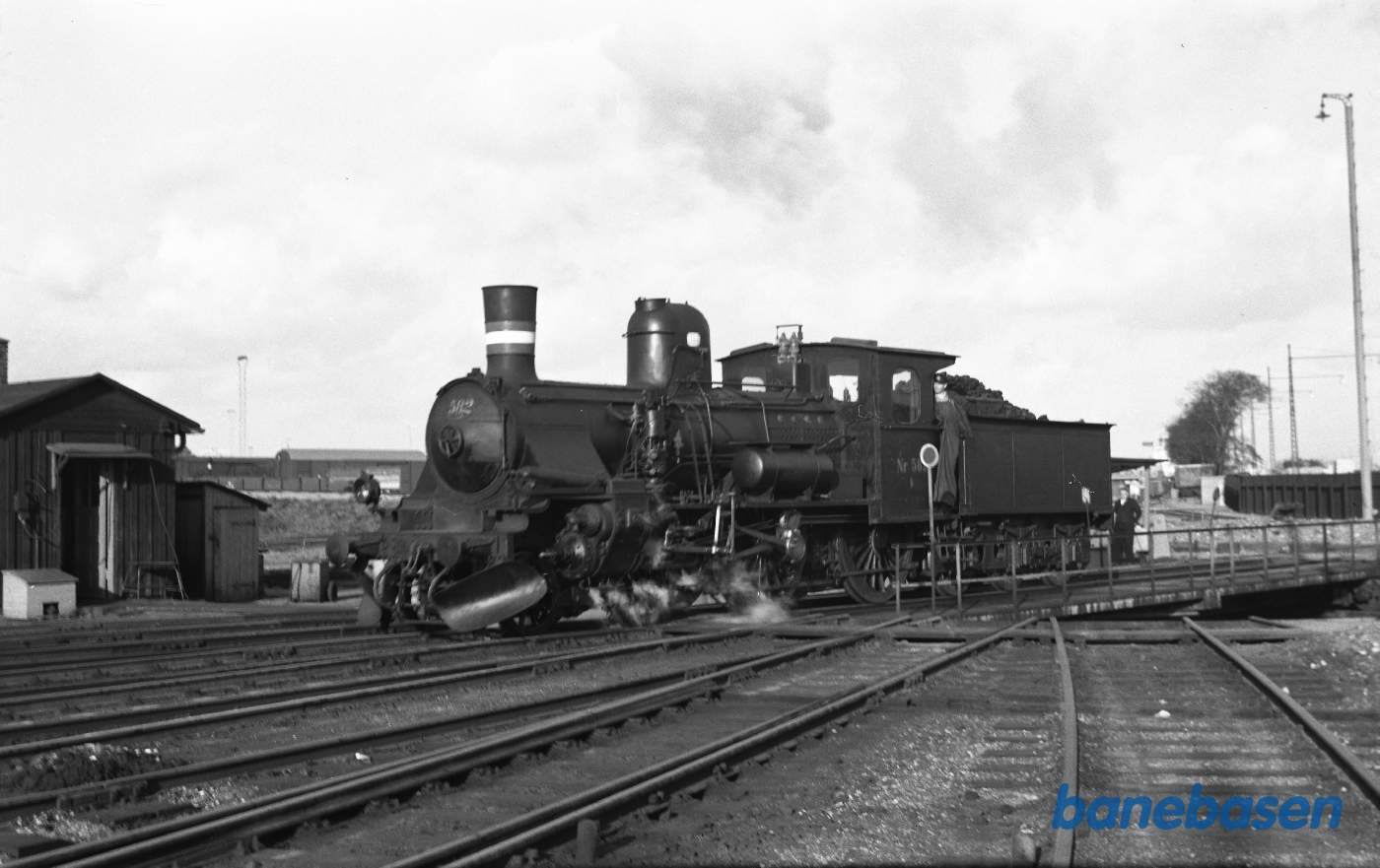 Damplokomotiv K 582 efter prøvetur forinden DJK-særtog 15/10-61 Damplokomotiv K 582 efter prøvetur forinden DJK-særtog 15/10-61