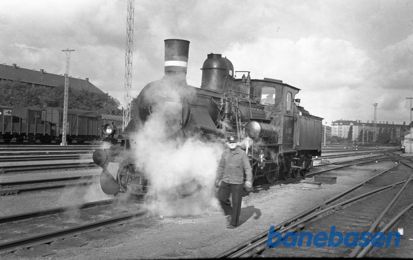 Damplokomotiv K 582 efter prøvetur forinden DJK-særtog 15/10-61 Damplokomotiv K 582 efter prøvetur forinden DJK-særtog 15/10-61