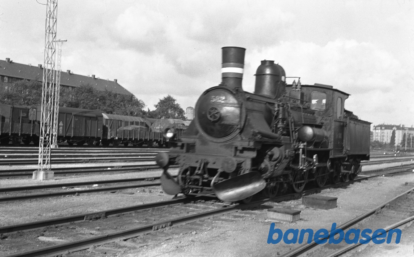 Damplokomotiv K 582 efter prøvetur forinden DJK-særtog 15/10-61 Damplokomotiv K 582 efter prøvetur forinden DJK-særtog 15/10-61