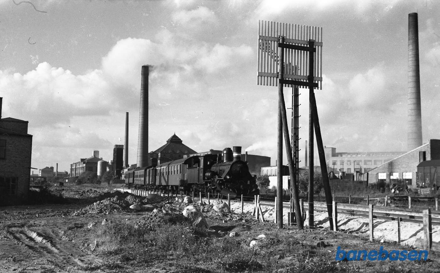 K 582 med prøvetog på forlagt strækning ved Trekronergade