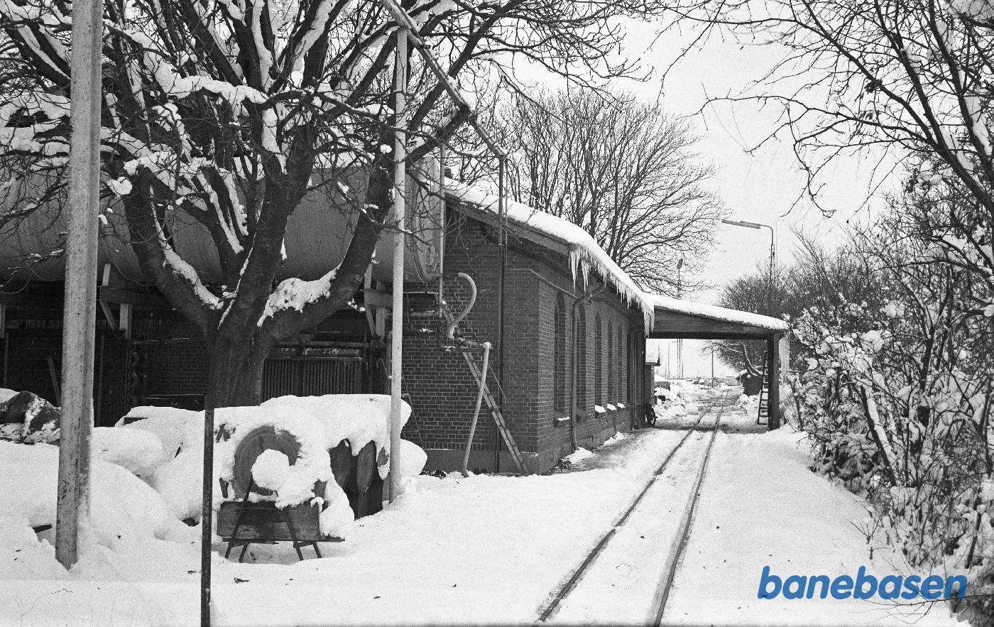 Areal ved remise efter snestorm Areal ved remise efter snestorm