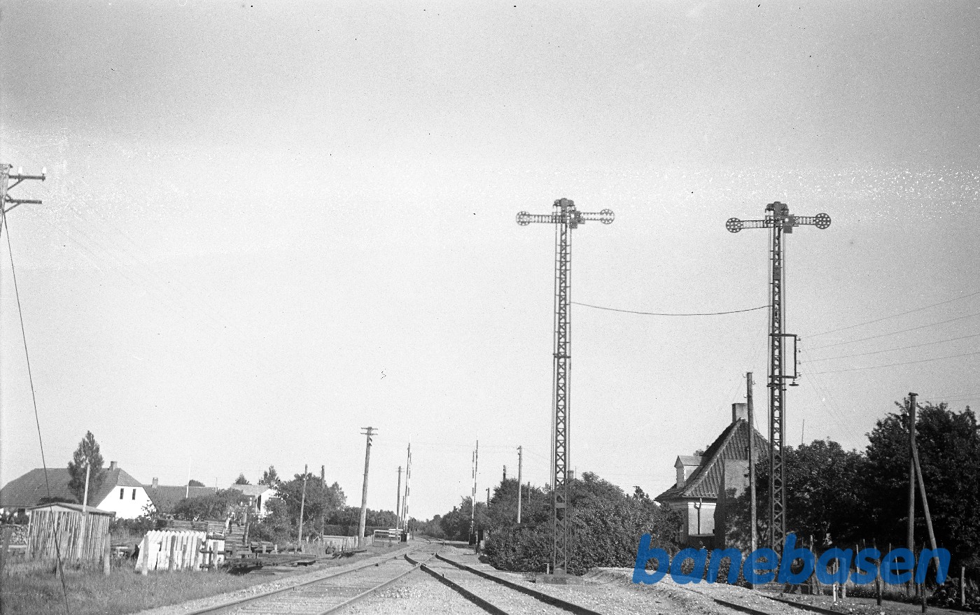 Nagelsti station, set mod Nykøbing F. Nagelsti station, set mod Nykøbing F.