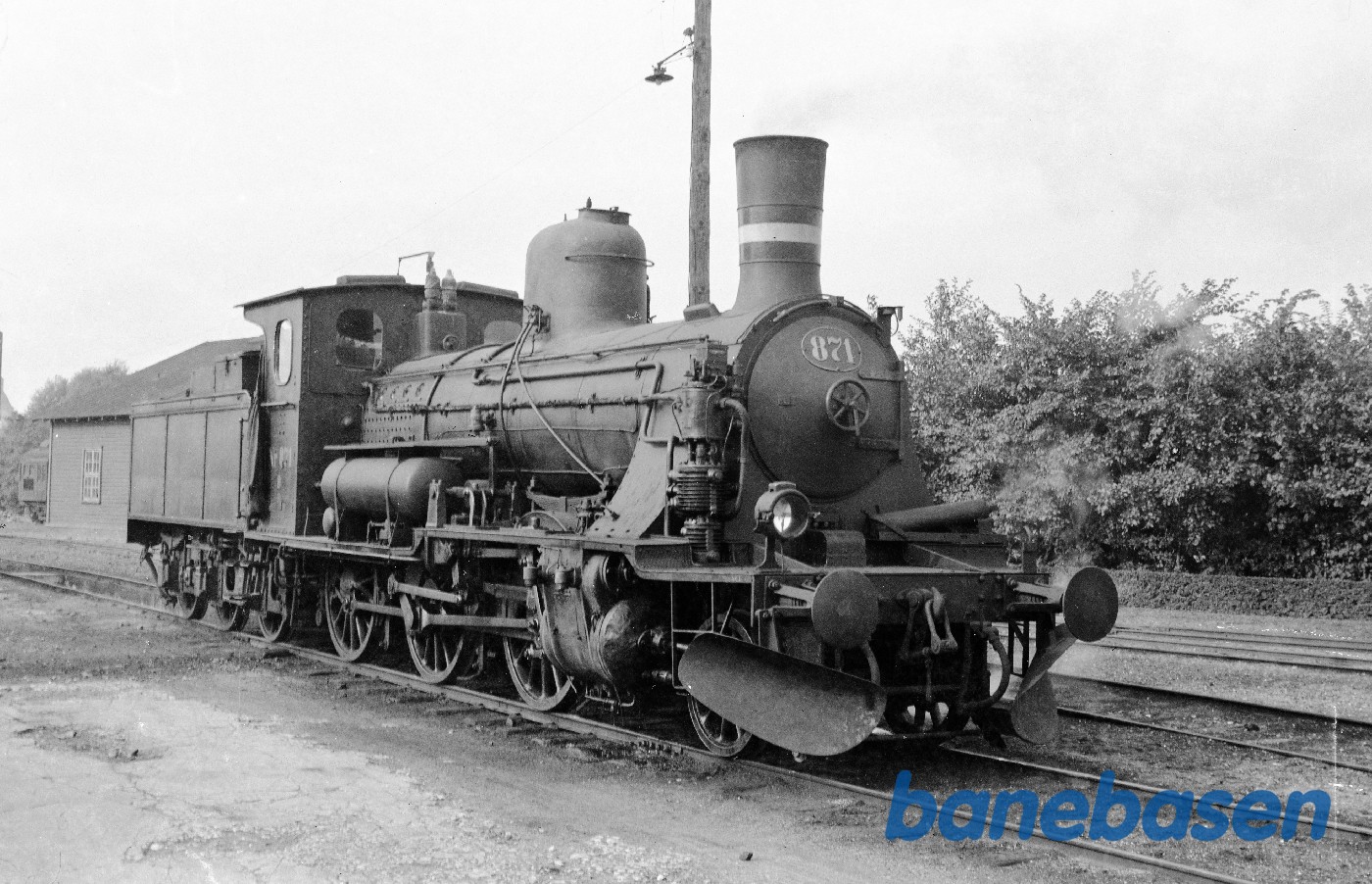 Damplokomotiv D 871 på Faaborg station Damplokomotiv D 871 på Faaborg station