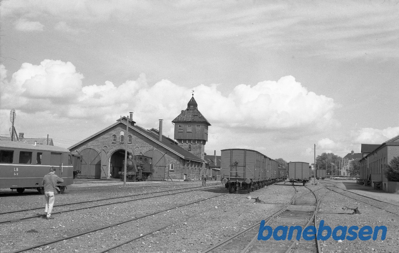 Rudkøbing station, remise og opstillingsspor Rudkøbing station, remise og opstillingsspor