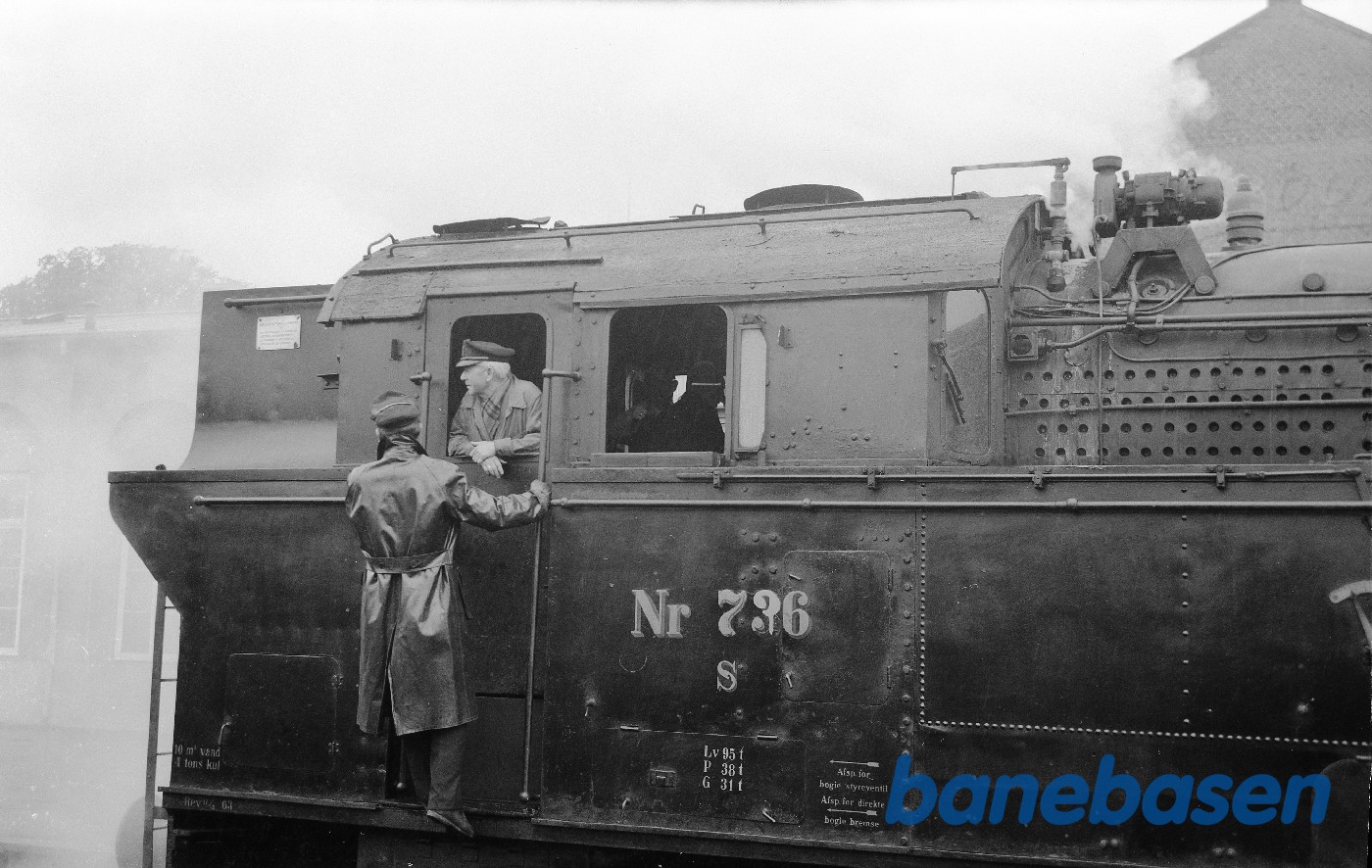 Personale på S 736 ved prøvetur før HgJK udflugt Personale på S 736 ved prøvetur før HgJK udflugt