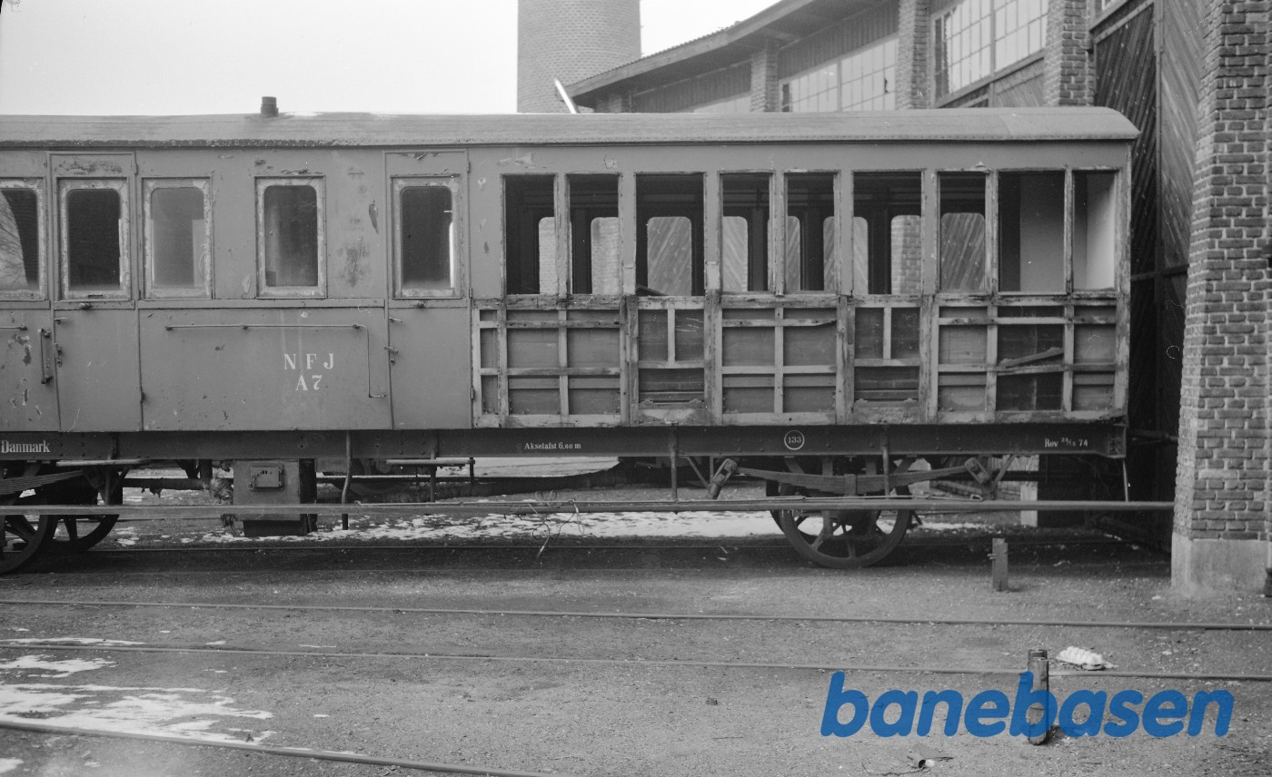 Personvogn NFJ A 7 under istandsættelse Personvogn NFJ A 7 under istandsættelse
