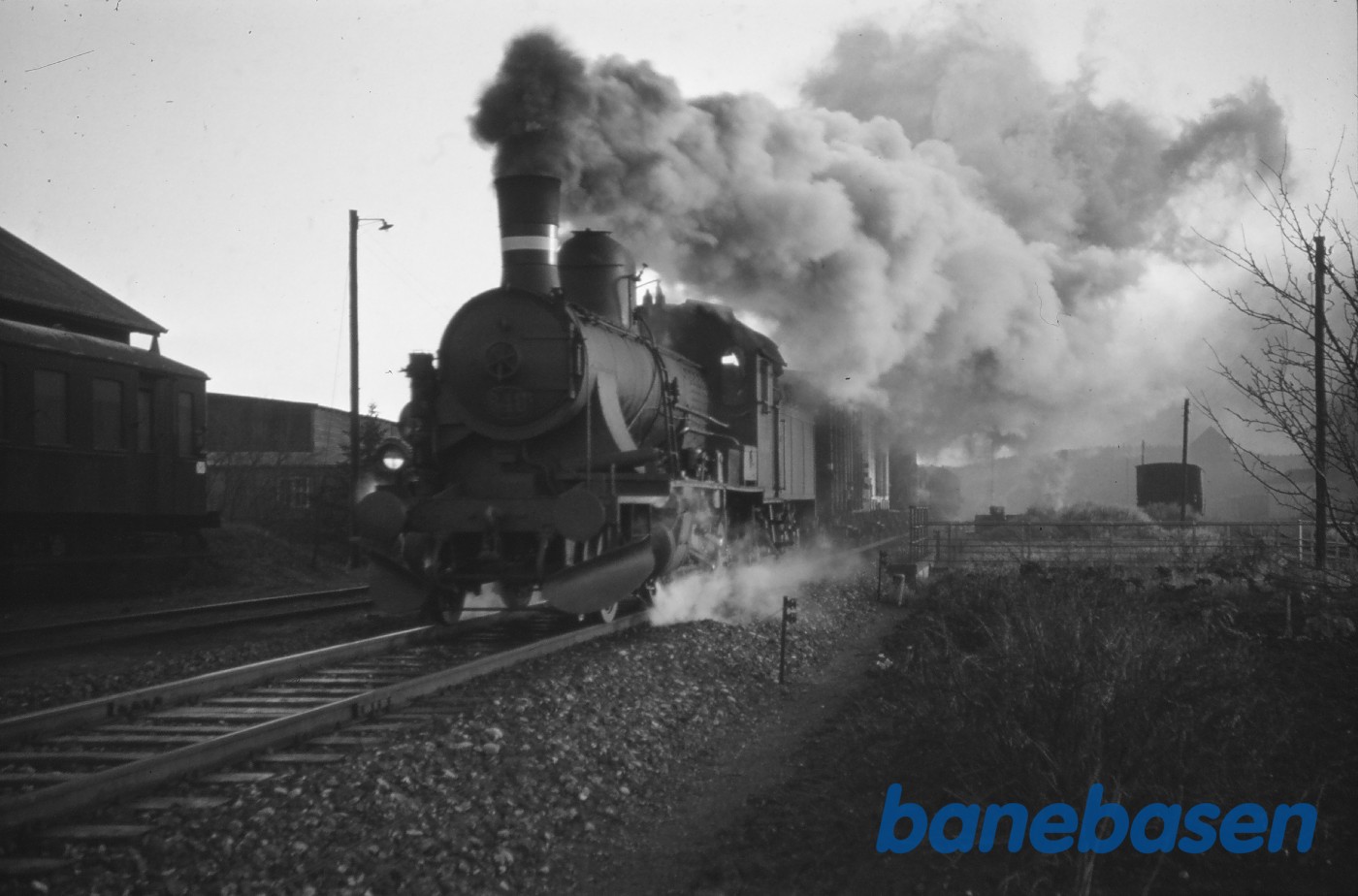 D 848 med godstog under udkørsel mod Funder D 848 med godstog under udkørsel mod Funder