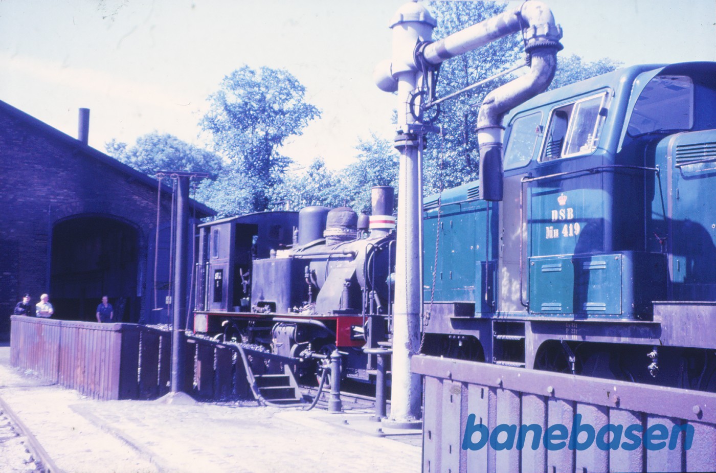 Damplokomotiv SVJ nr. 1 + DSB MH 419 Damplokomotiv SVJ nr. 1 + DSB MH 419