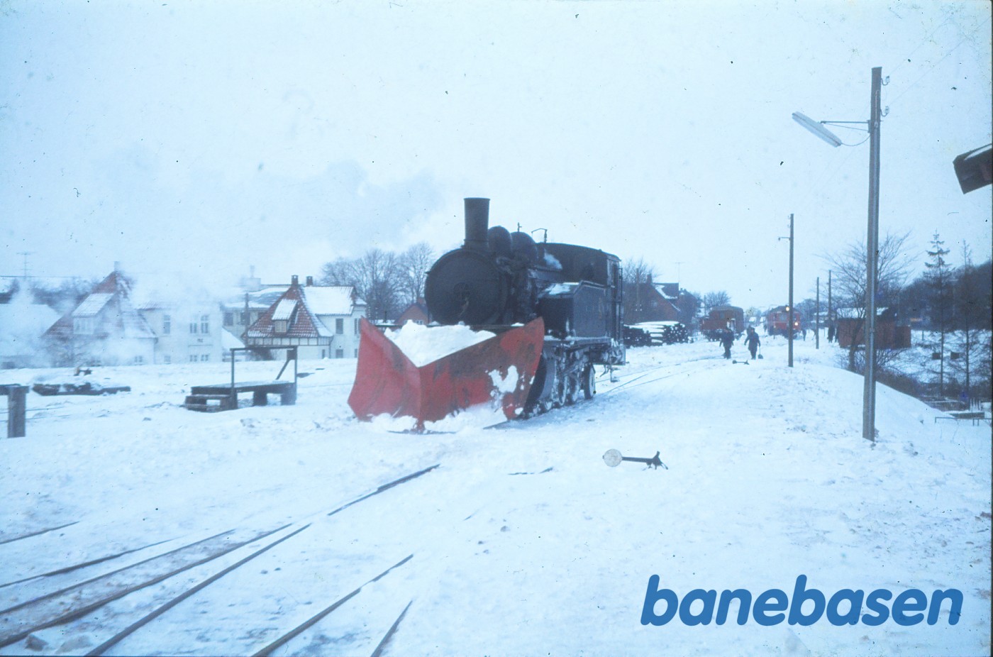 Damplokomotiv nr. 38 med sneplovtog Damplokomotiv nr. 38 med sneplovtog
