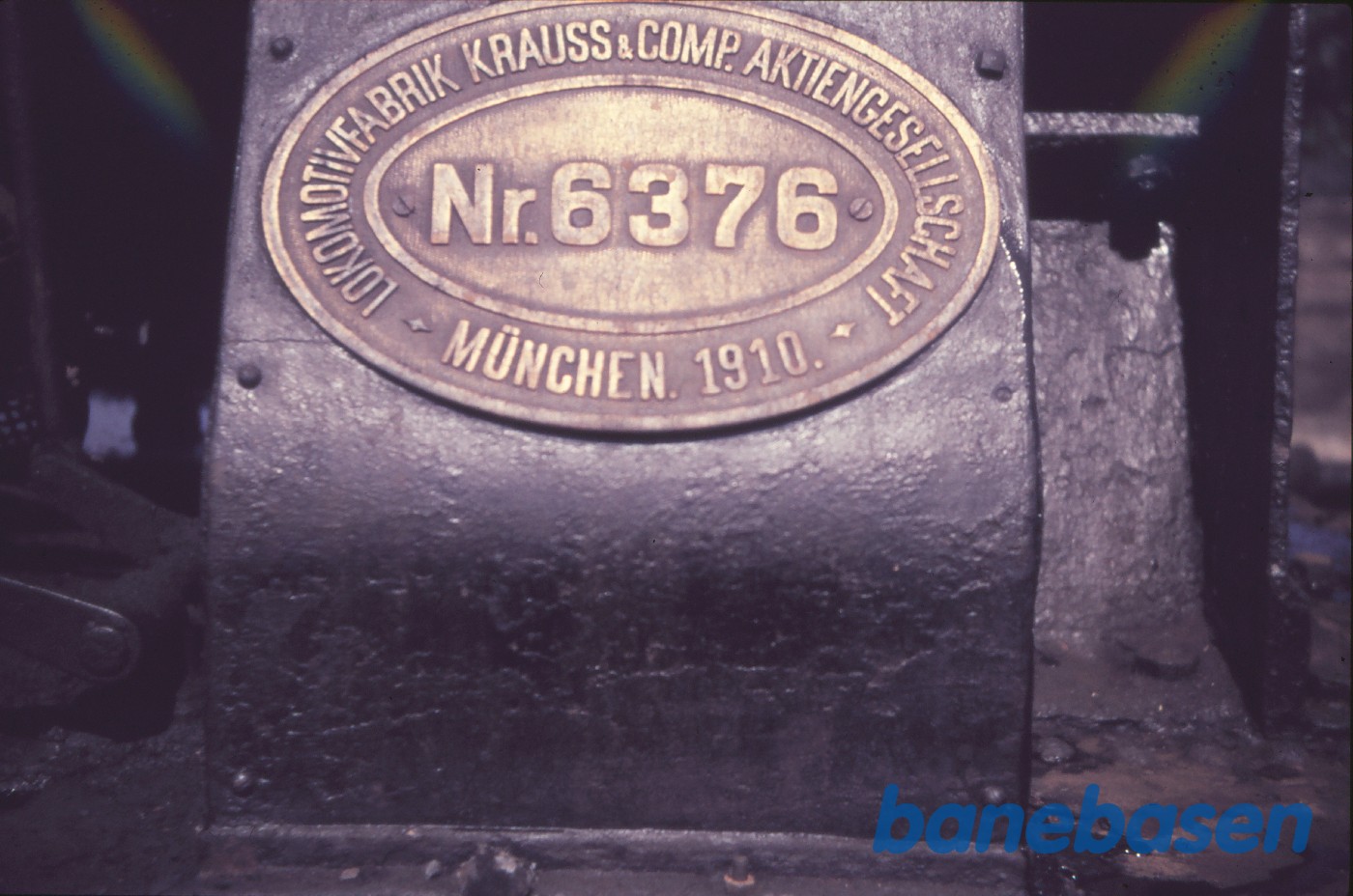 Fabriksskilt, damplokomotiv nr. 6 Fabriksskilt, damplokomotiv nr. 6