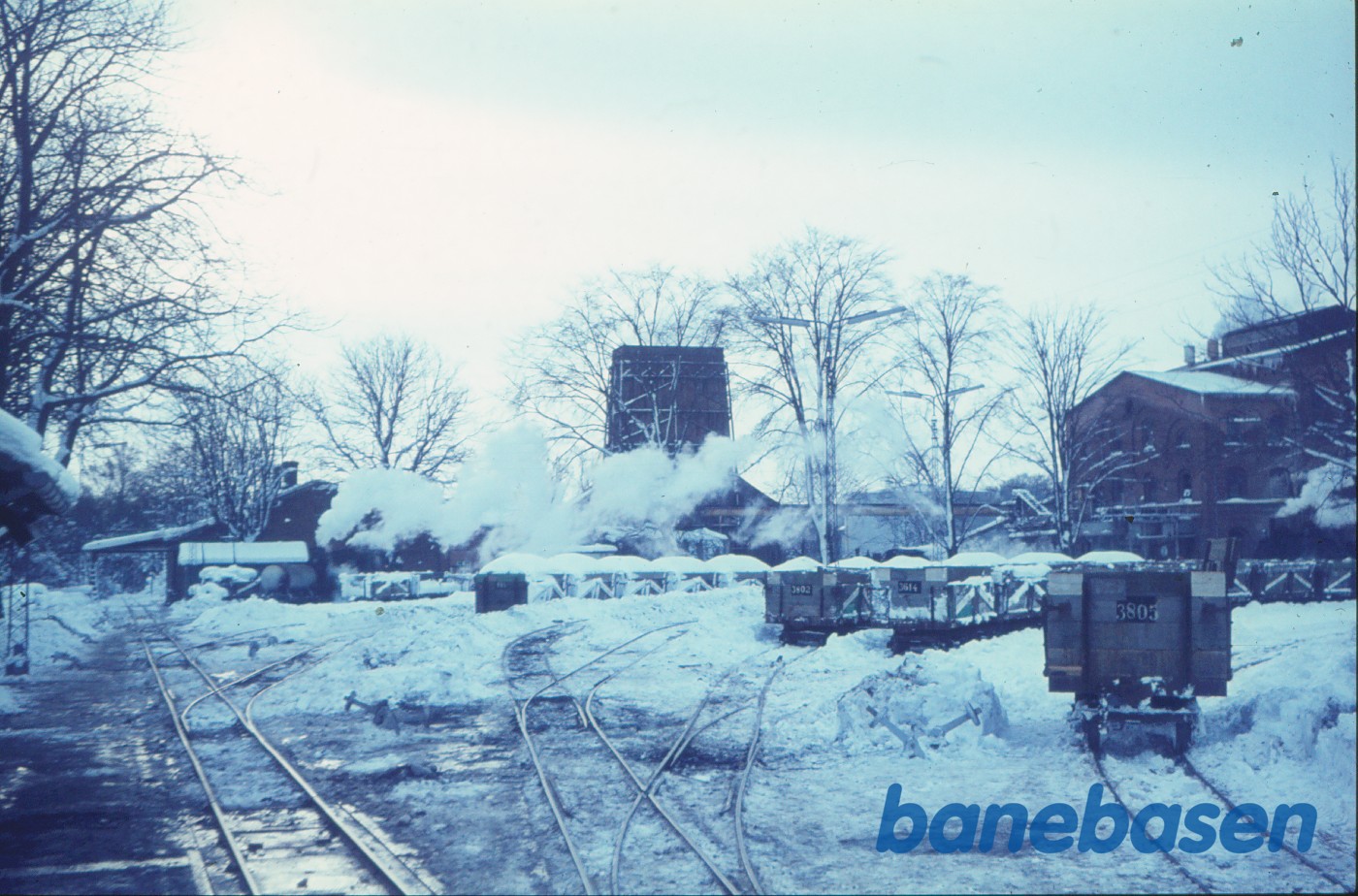 Opstillingsspor med roevogne Opstillingsspor med roevogne