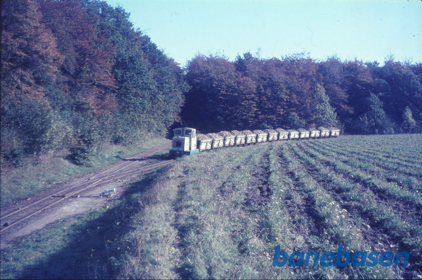 Diesellokomotiv med roetog Diesellokomotiv med roetog