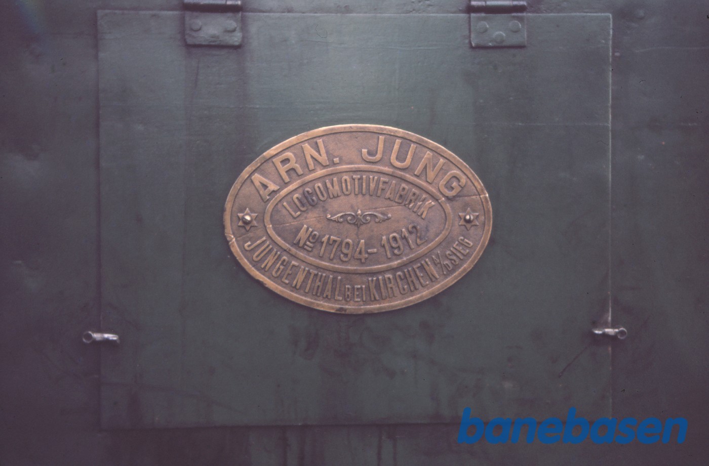 Fabriksplade damplokomotiv Gørlev Sukkerfabrik No. 1 (Jung 1794/1912) Fabriksplade damplokomotiv Gørlev Sukkerfabrik No. 1 (Jung 1794/1912)