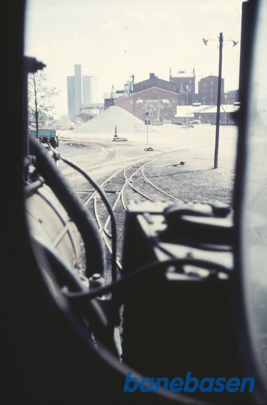 Vue fra førerpladsen på damplokomotiv C 5 Vue fra førerpladsen på damplokomotiv C 5