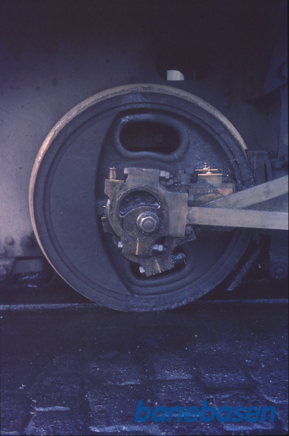 Hjulsæt og gangtøj på damplokomotiv Hjulsæt og gangtøj på damplokomotiv