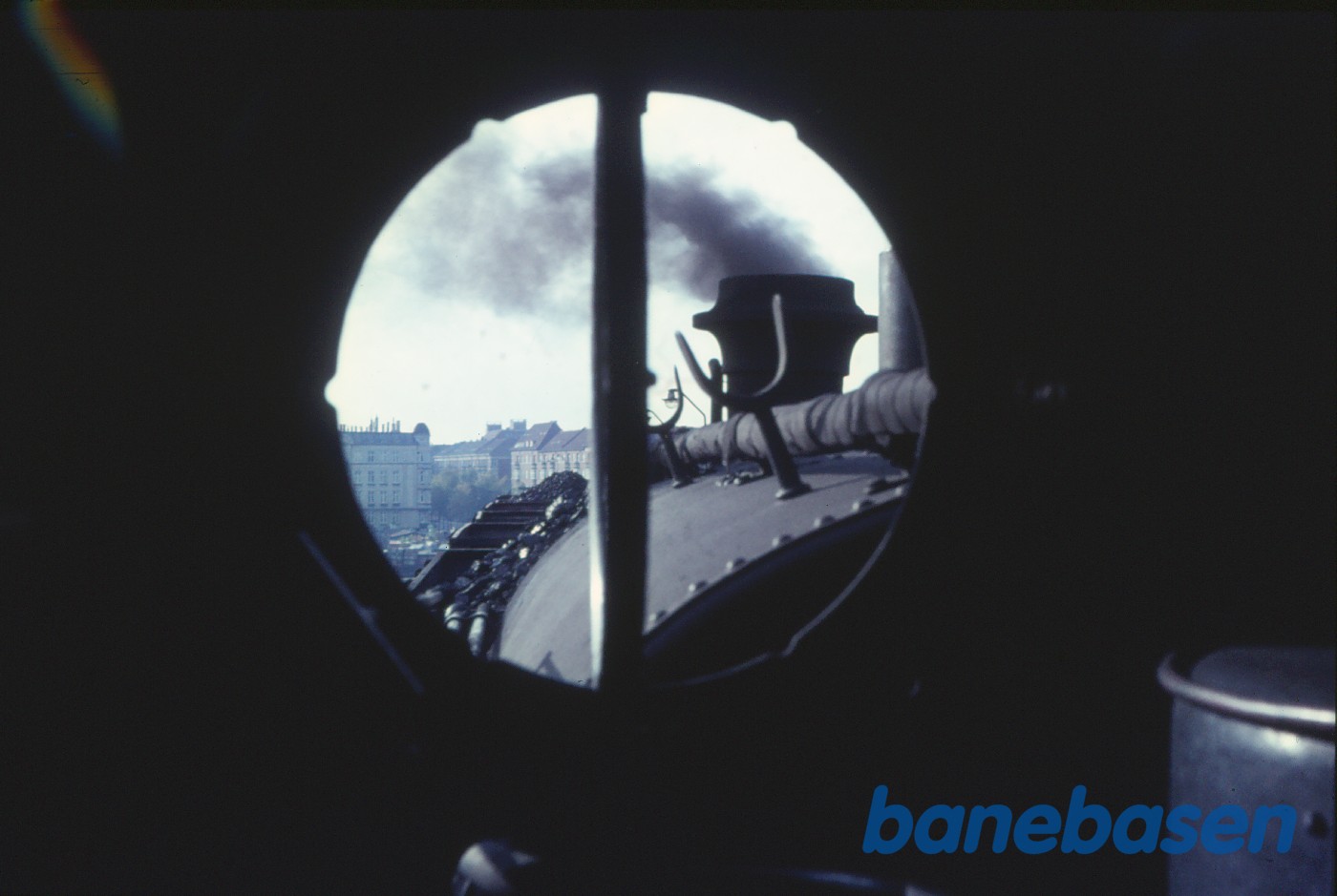 Vue fra lokomotivet på vej op ad rampen Vue fra lokomotivet på vej op ad rampen