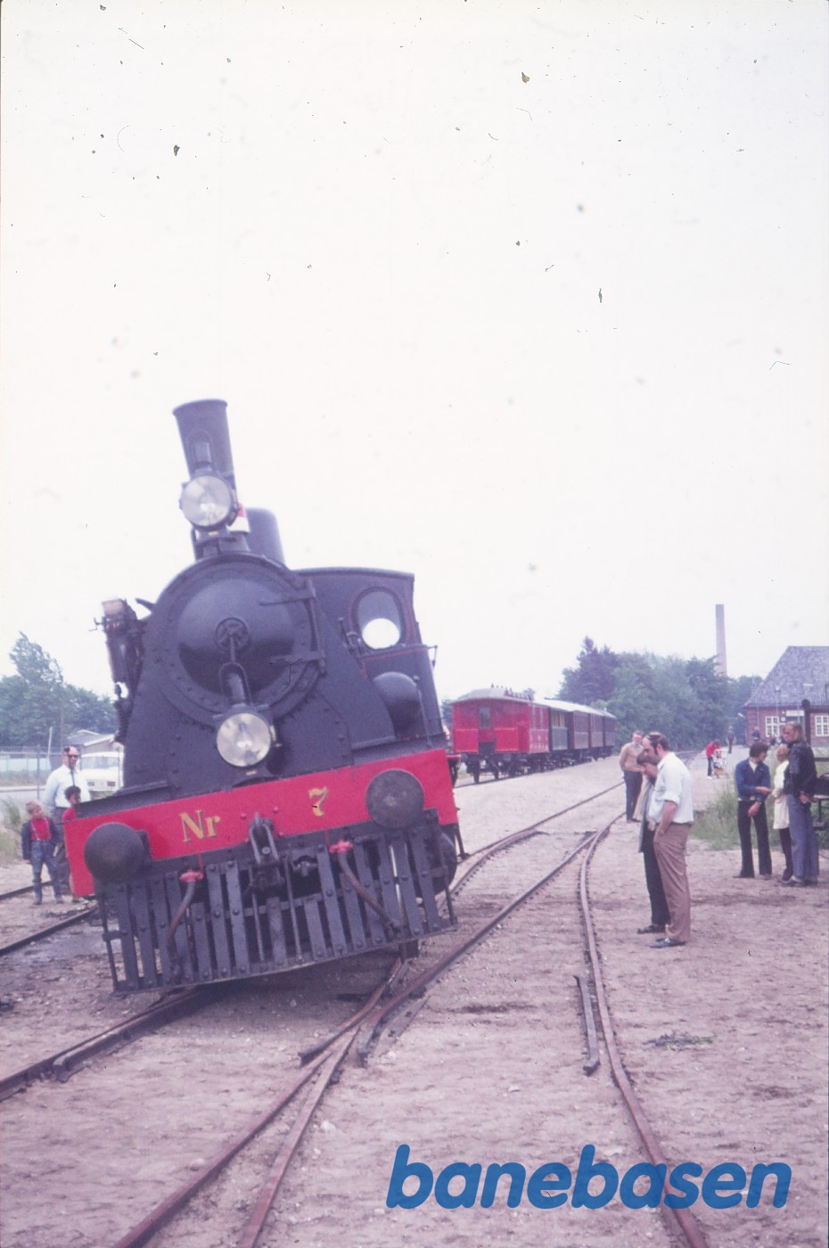 Damplokomotiv ØSJS nr. 7 afsporet Damplokomotiv ØSJS nr. 7 afsporet