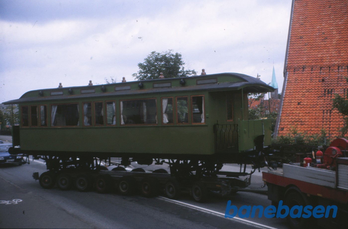 Personvogn KSB A 6 på vognbjørn i Murergade, efter istandsættelse hos kommunens værksted Personvogn KSB A 6 på vognbjørn i Murergade, efter istandsættelse hos kommunens værksted