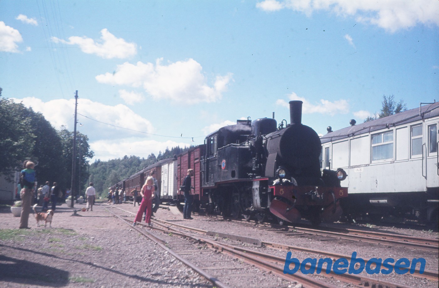 Damplokomotiv AGJ nr. 5 (ex SJ S2p 3039) med veterantog Damplokomotiv AGJ nr. 5 (ex SJ S2p 3039) med veterantog