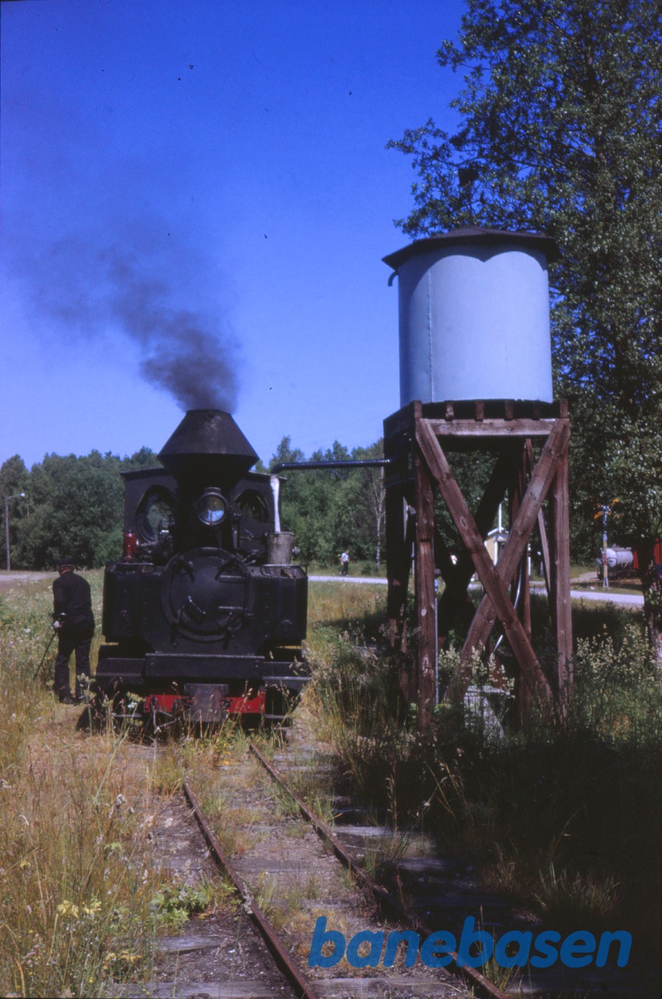 Damplokomotiv nr. 3 tager vand Damplokomotiv nr. 3 tager vand