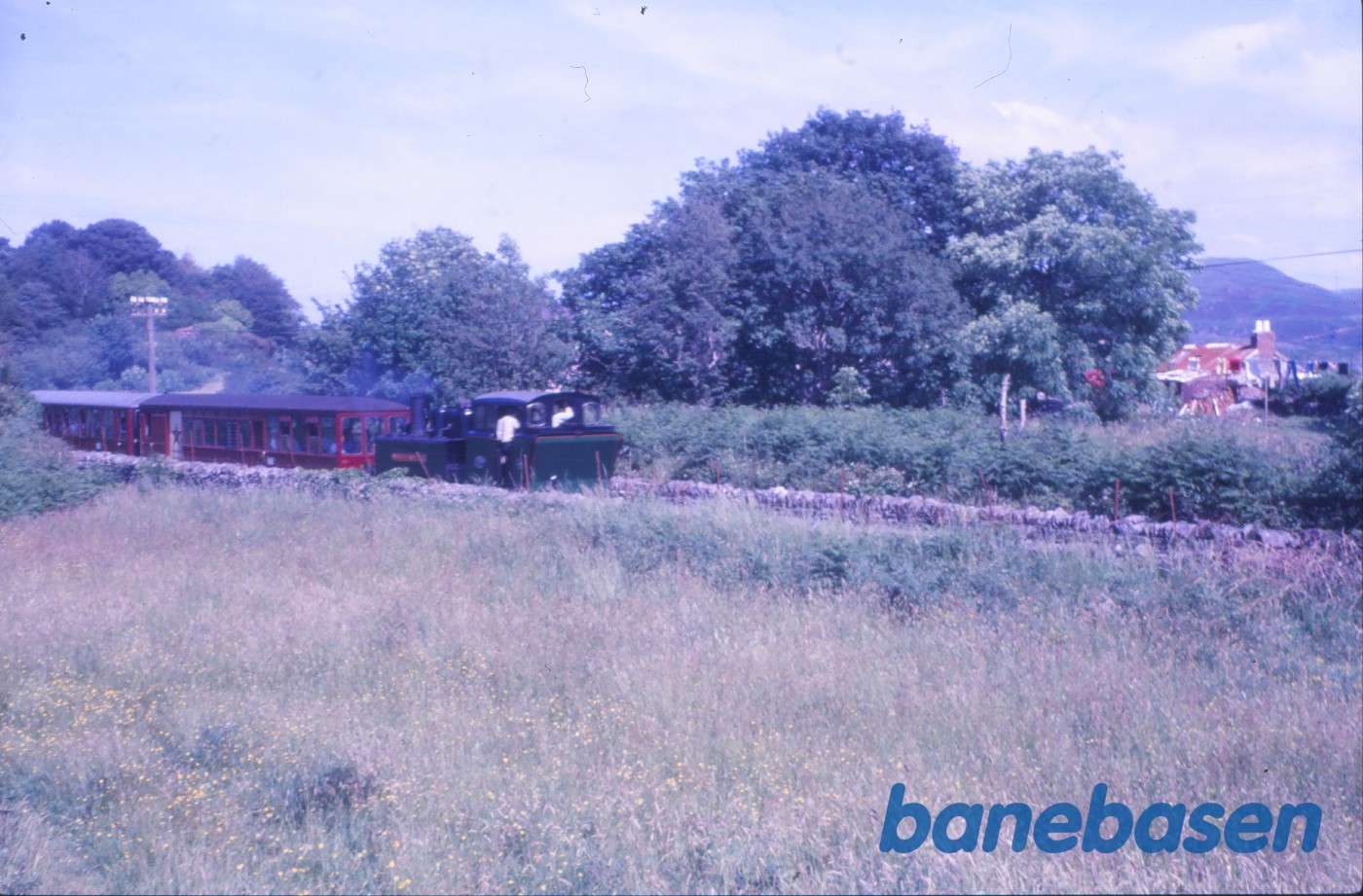 Damplokomotiv "Mountaineer" med persontog Damplokomotiv "Mountaineer" med persontog