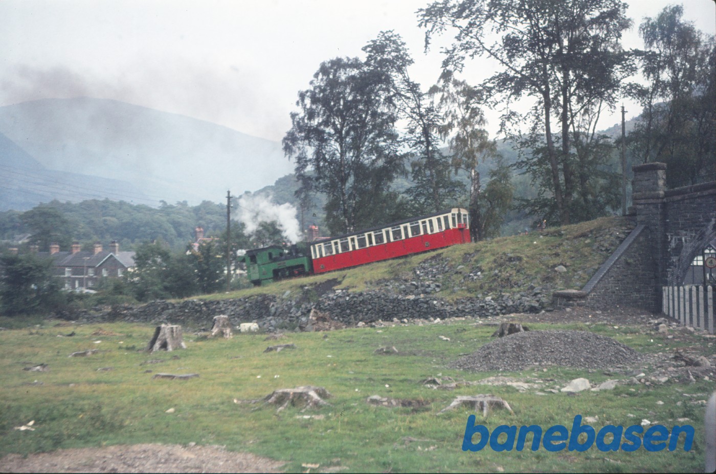 Damplokomotiv Snowdon Mountain Railway nr. 3 "WYDDFA" på strækningen Damplokomotiv Snowdon Mountain Railway nr. 3 "WYDDFA" på strækningen