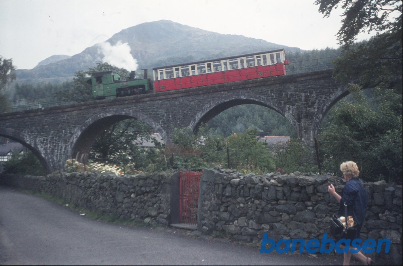 Damplokomotiv Snowdon Mountain Railway nr. 3 "WYDDFA" på strækningen Damplokomotiv Snowdon Mountain Railway nr. 3 "WYDDFA" på strækningen