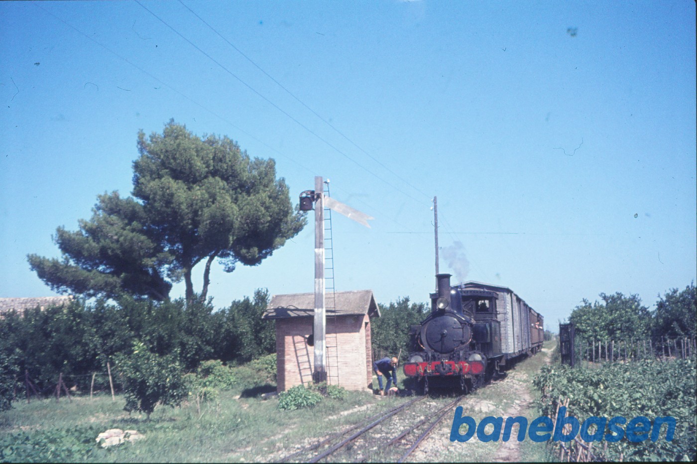 Damplokomotiv nr. 7 "COCENTAINA" med blandettog Damplokomotiv nr. 7 "COCENTAINA" med blandettog